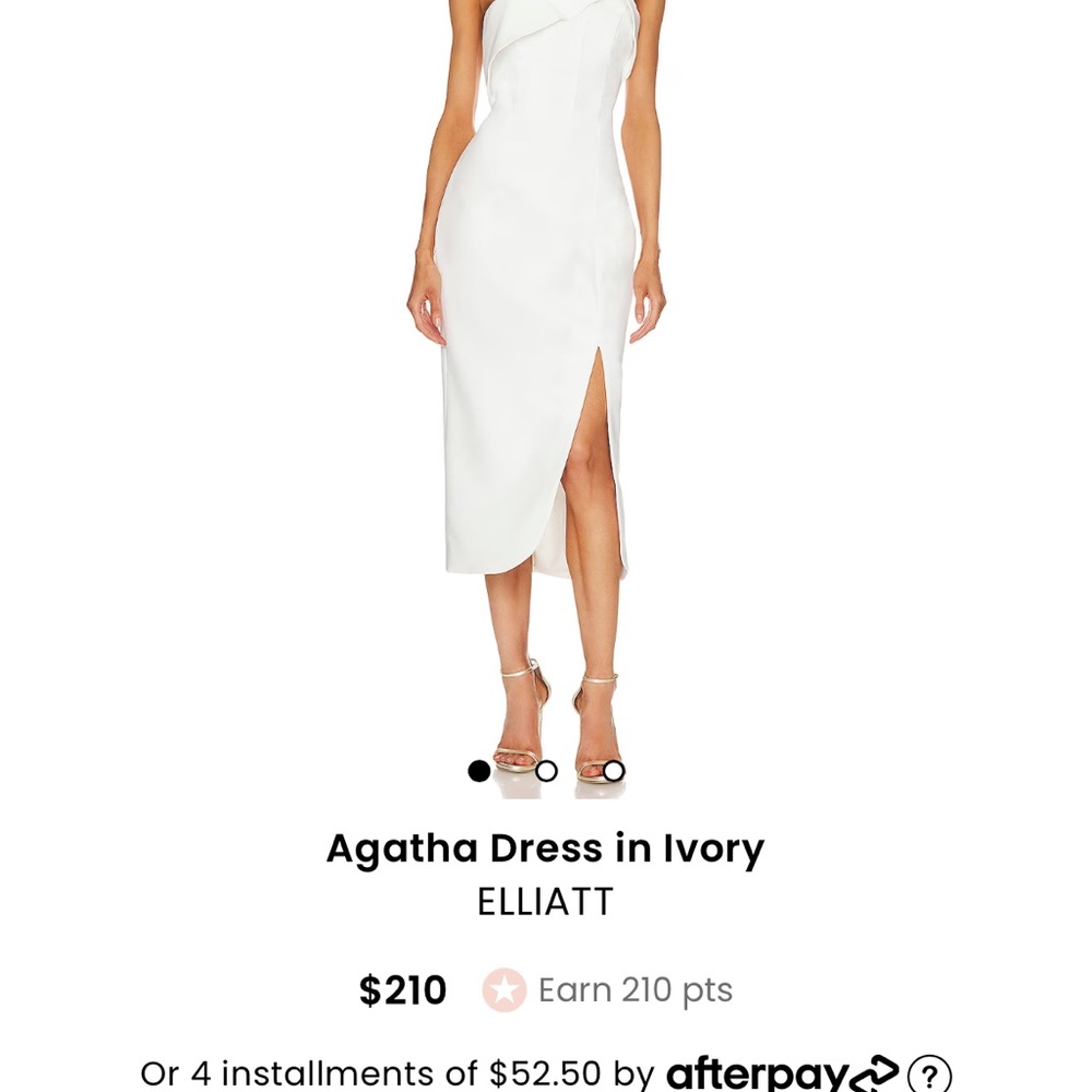 Elliatt Agatha Dress in Ivory size small midi dress